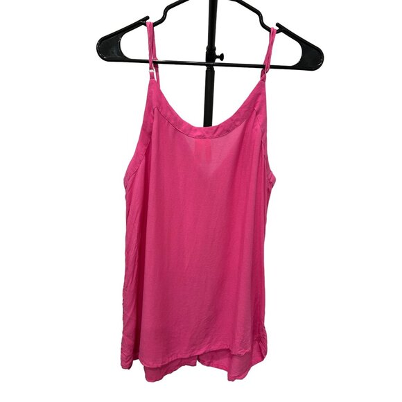 Marisol Women's Pink Embroidered Button-Front Sleeveless Camisole Top L - Picture 2 of 8